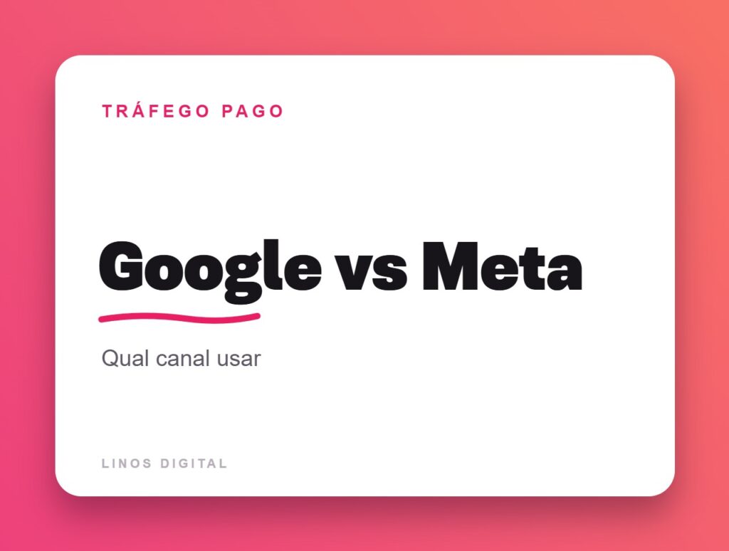 Capa do artigo: Google Ads vs Meta Ads: qual canal usar em cada tipo de campanha?